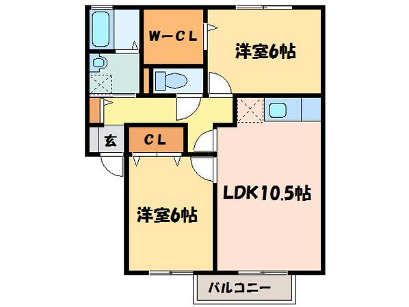 ビバーチェやまは奈の物件間取画像